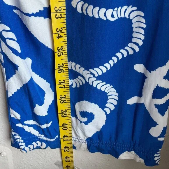 Lilly Pulitzer Schooner Blue Dock Hopper Nautical Palazzo Pippa Pants Wide Leg - Picture 6 of 15